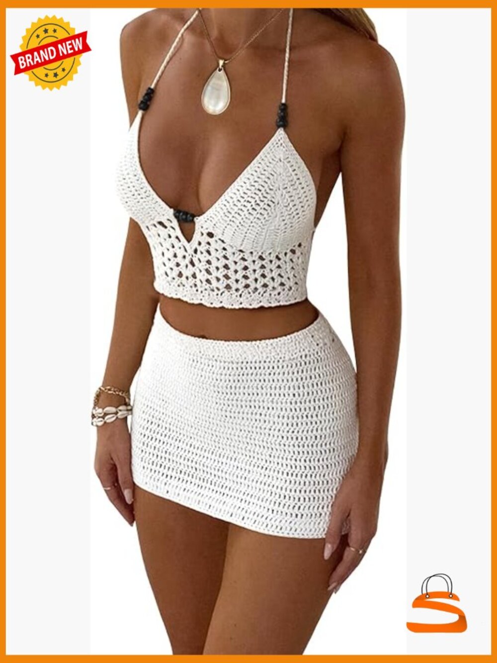 Two Piece Crop Top and Mini Skirt Summer Vacation Set